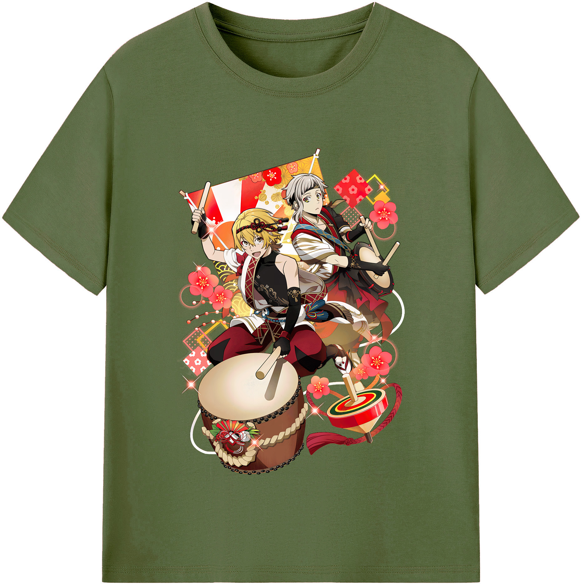 （画像用） 文豪ストレイドッグス Bungo Stray Dogs 綿100％半袖Tシャツ（フロントプリント）